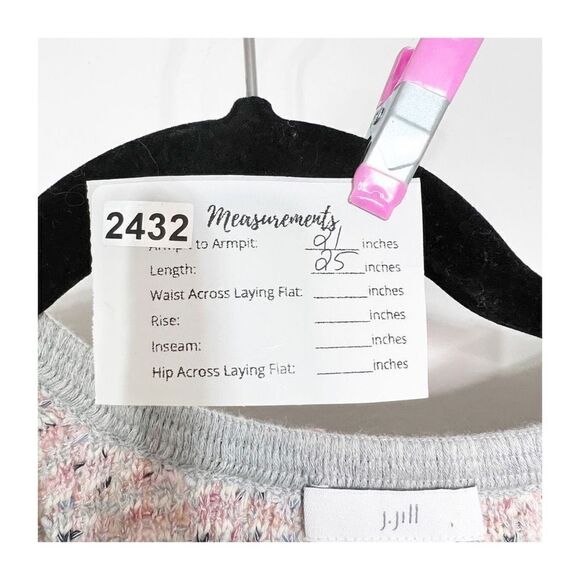 J. Jill Cotton Nylon Pink Cardigan Sweater Jacket Size S Clasp Front Textured V - Picture 2 of 10